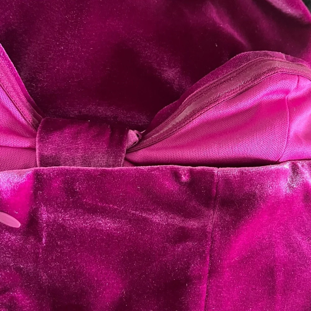AVEC LES FILLES x ANTHROPOLOGIE | Velvet CutOut Bow Mini Dress Fuchsia | Size XS